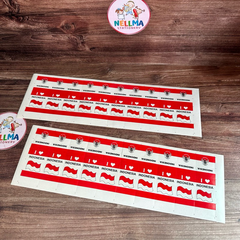

stiker pipi bendera Merah putih 5 motif isi 50 pcs
