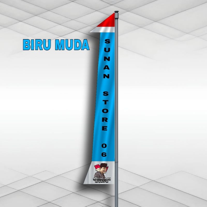 Umbul Umbul Custom Teks + Logo 3meter (PREMIUM)