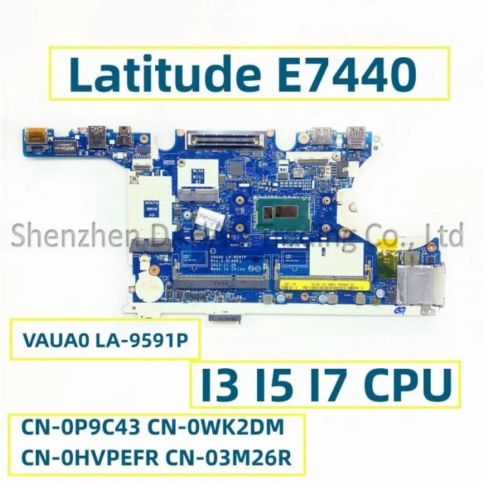 VAUA0 LA-9591P For Dell Latitude E7440 Laptop Motherboard I3 I5 I7