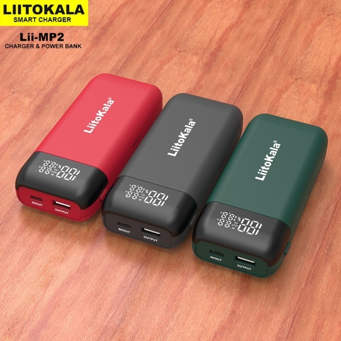 LiitoKala Lii-MP2 18650 21700 Charger&Power Bank QC3.0 Input/Output