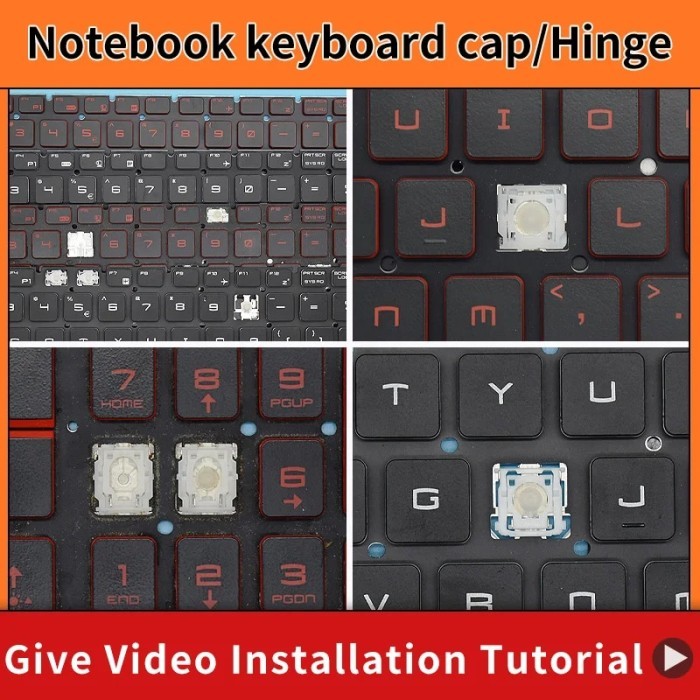 Replacement Key Cap&Hinge For MSI GP75 GL75 MS-17E4 LCD MS-17E3