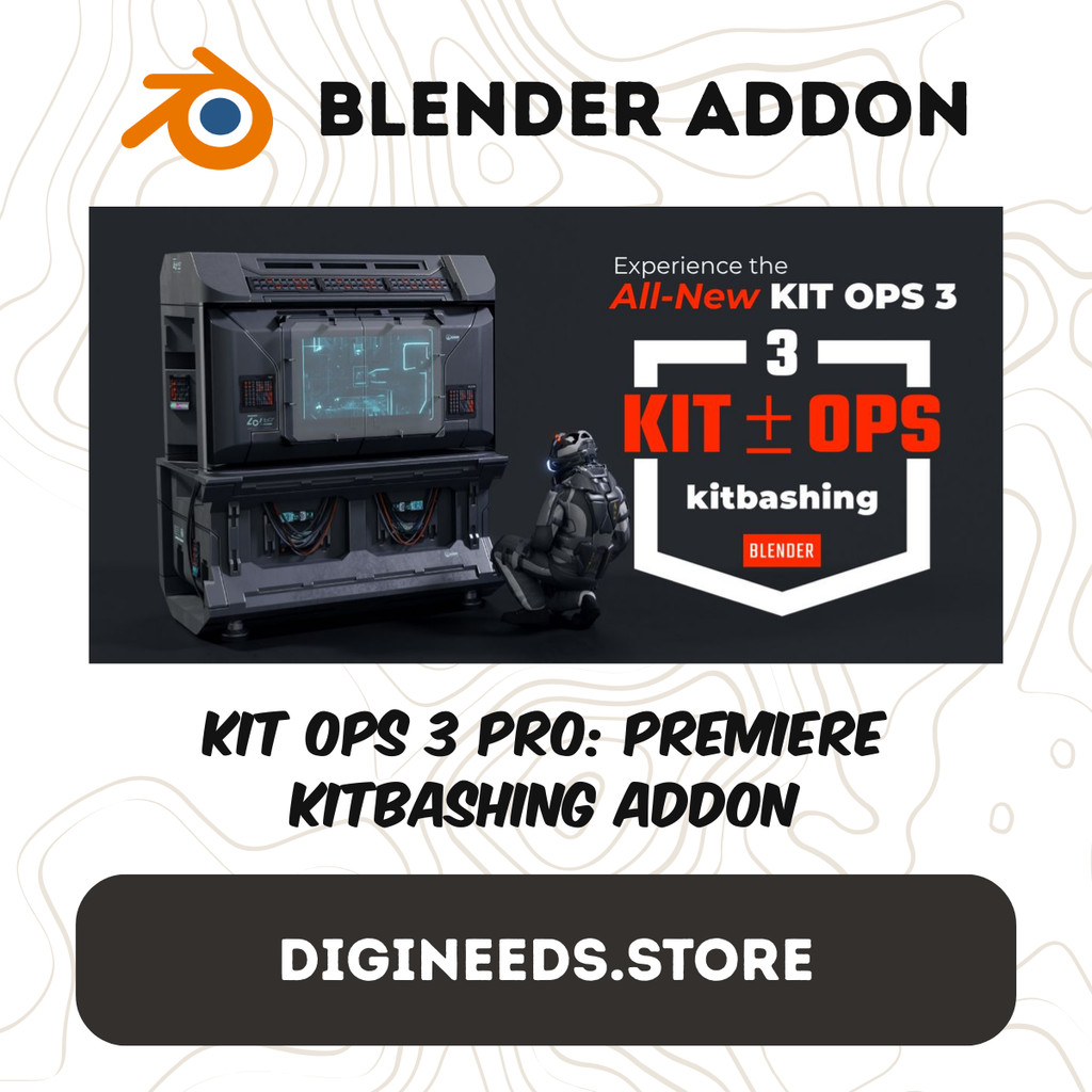Blender Addon : Kit Ops 3 Pro: Premiere Kitbashing Addon