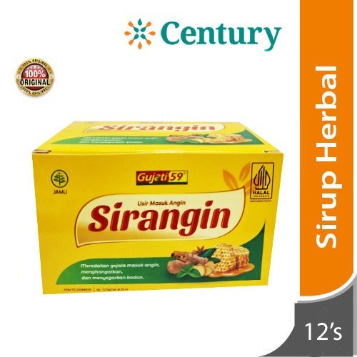 

GUJATI 59 SIRANGIN 15MLISI 12 SASHEET / MASUK ANGIN / DAYA TAHAN TUBUH