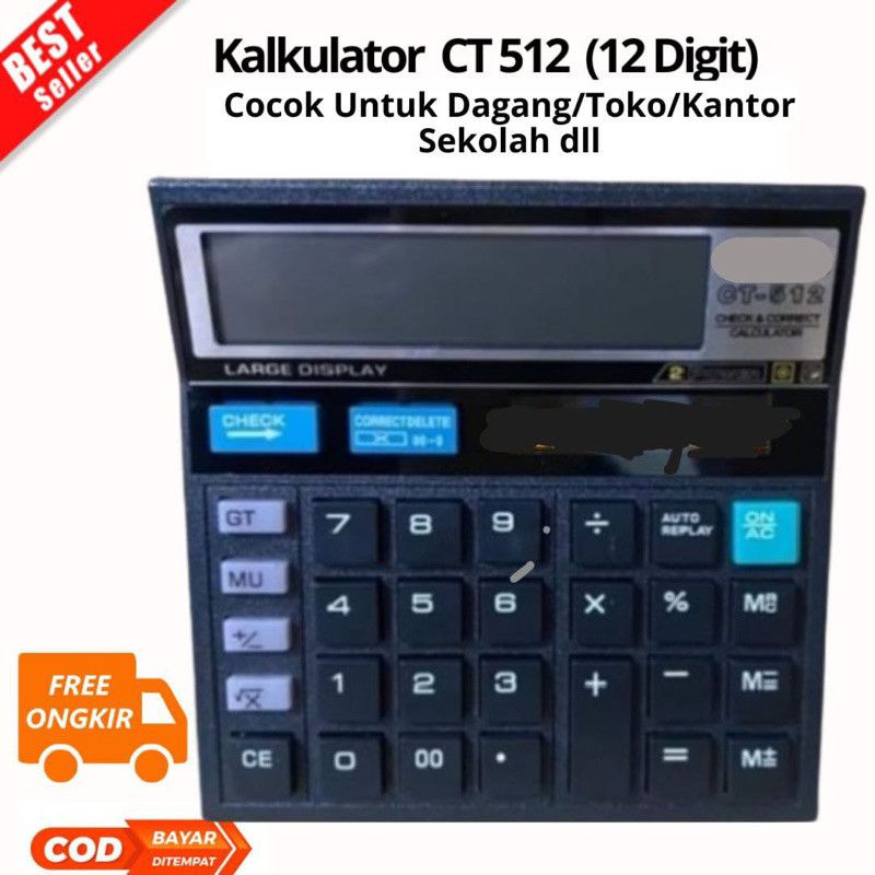 

Kalkulator 12 Digit Kalkulator Sekolah Kantor Toko Dagangr