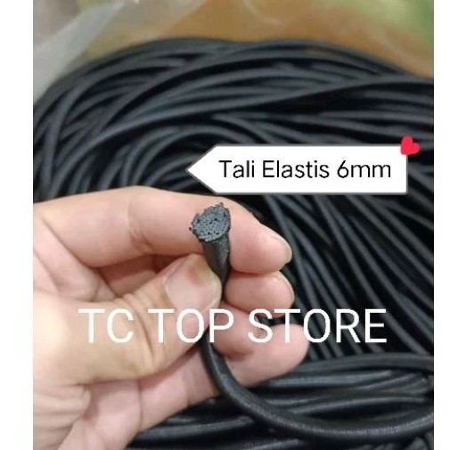 

Tali Elastis 6mm / Tali string bulat 6mm / Tali Karet 6 mm Panjang per 10 meter