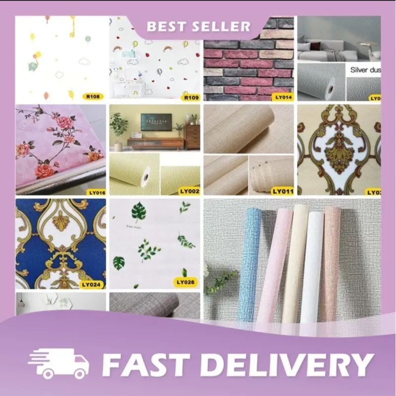 Linen Wallpaper Atau Wallpaper Foam Linen Roll Foam