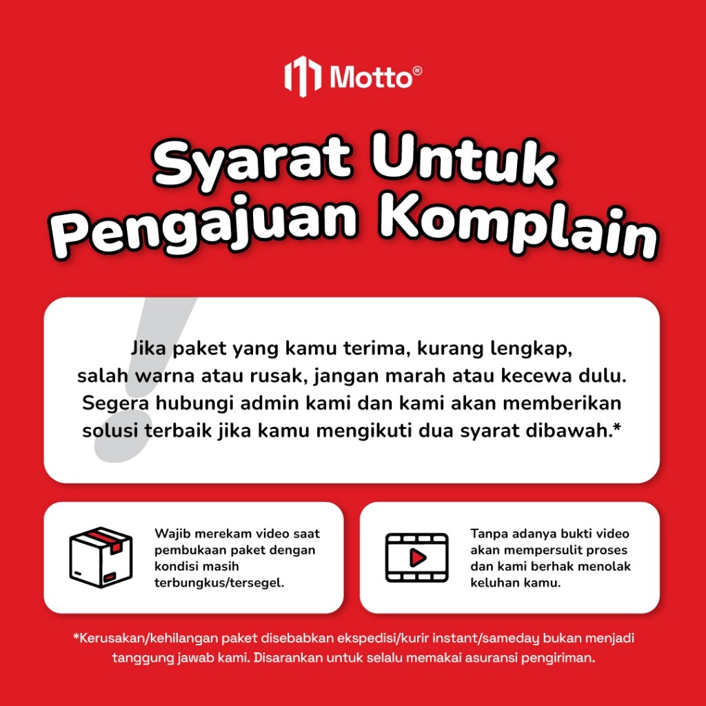 

JH8 Lakban Fragile 48mm x 60 Yard Merah - 1 Slop Isi 6 Pcs/Roll - Motto Tape