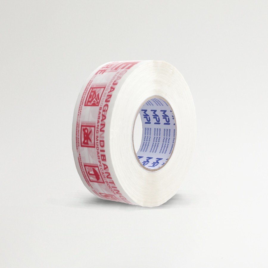 

JH8 Lakban Fragile Putih Jangan Dibanting Jumbo 48mmx300 Yard MPI Murah