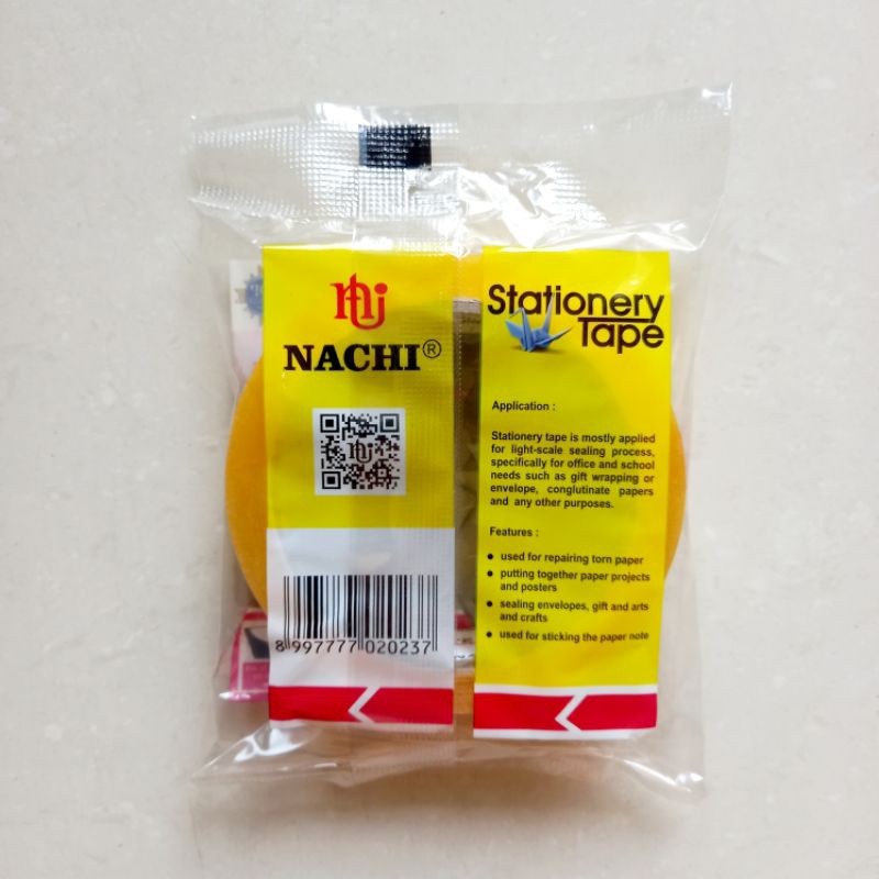 

JH8 [ PACK ISI 6 PCS MURAH ] Isolasi Selotip Nachi Tape 24 mm / 1 Inch x 72 Yards