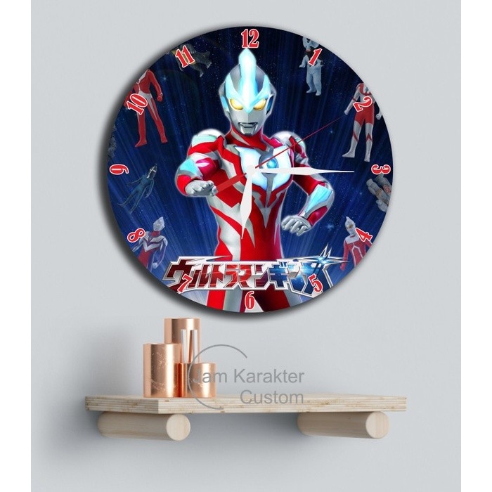JAM dinding custom karakter ultraman