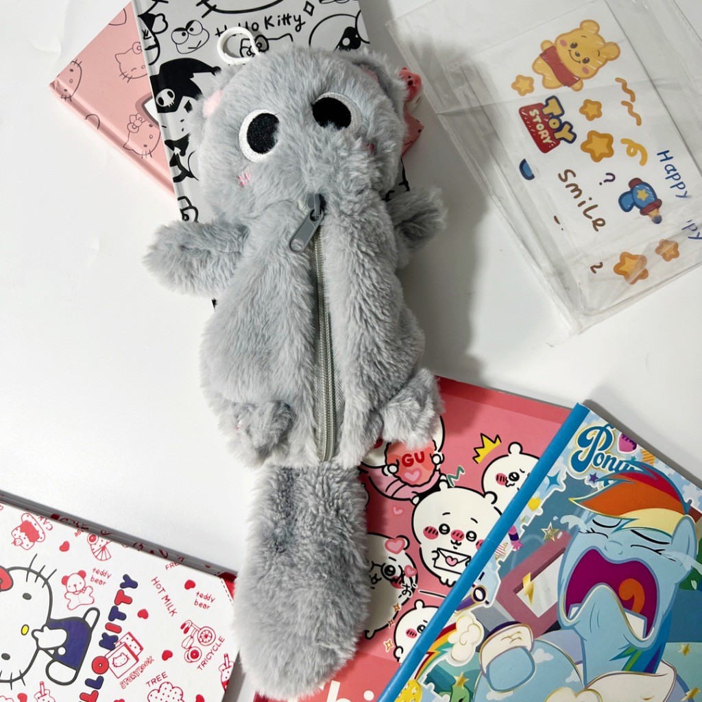 

JH8 Tas Pensil Kucing Lucu Korea Kotak Pensil Boneka Mewah Tas Alat Tulis Berkapasitas Besar Tas