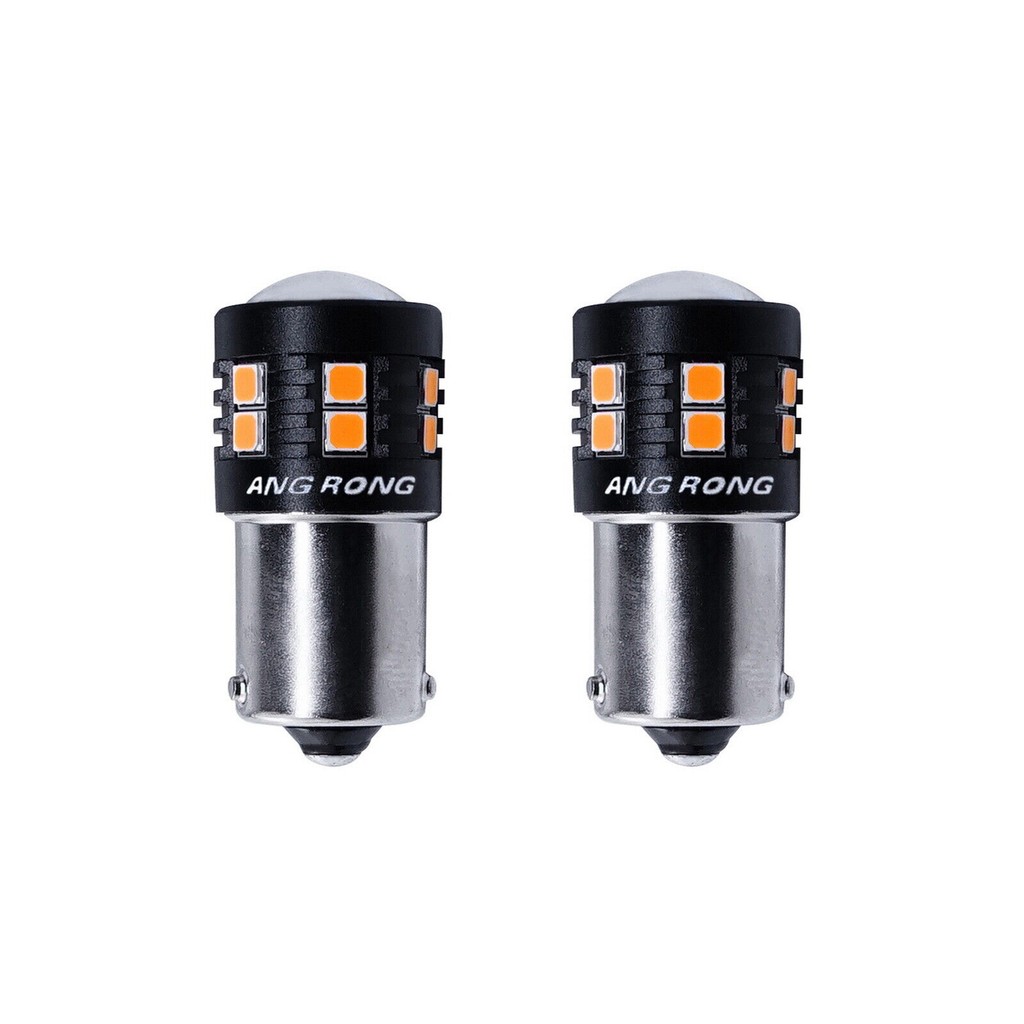 2X Amber Bau15S Py21W 581 15 Smd Led Side Indicator Turn Signal Light Lamps Bulb