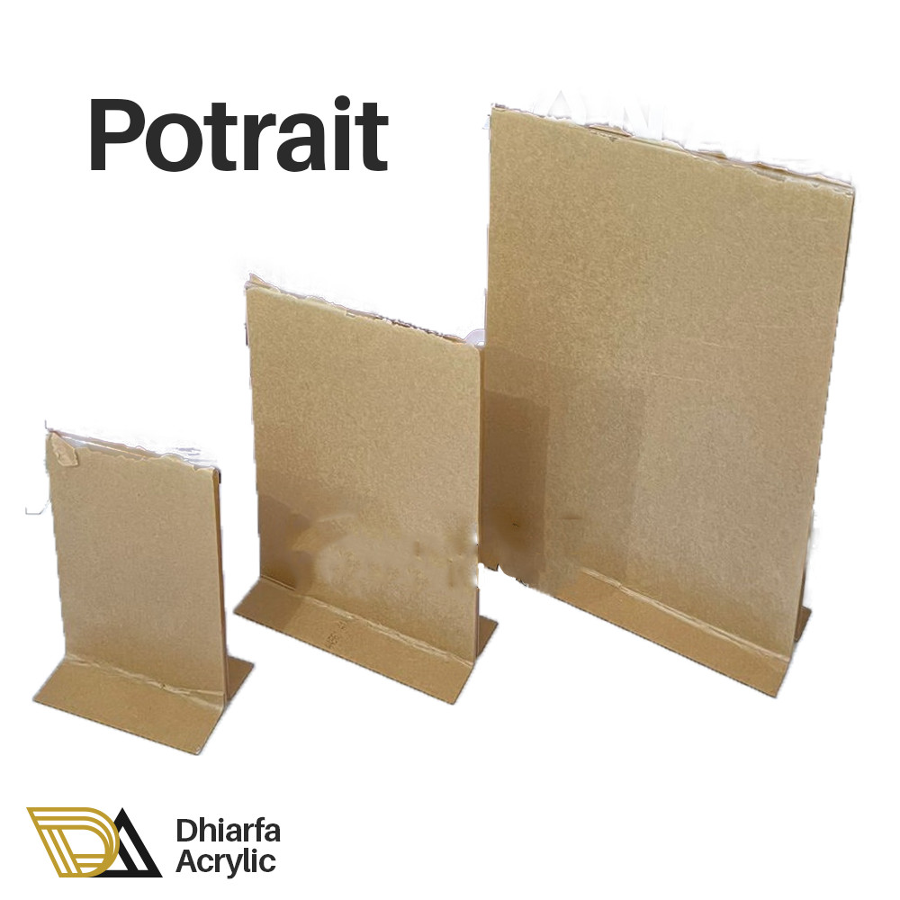 

JH8 Tempat Brosur Akrilik A4 2mm / Akrilik Tent Card Tent Holder / Acrylic Qris Barcode - Model T