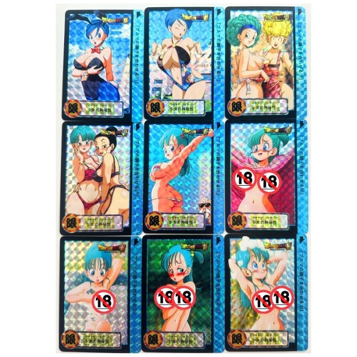 9pcs/set Bulma Dragon Ball Z GT Android 18 ACG Sexy Nude Toys Hobbies