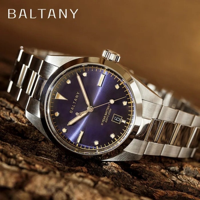 Baltany Quartz Chronograph Watch Dial Stainless Steel Case Super