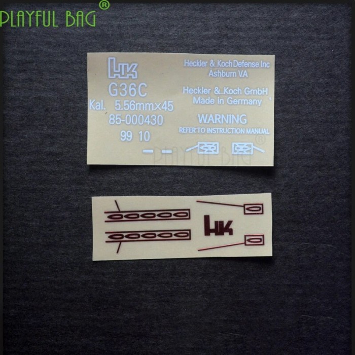 G36C DIY metal stickers under the new Will HK 416 Jinming SCAR for