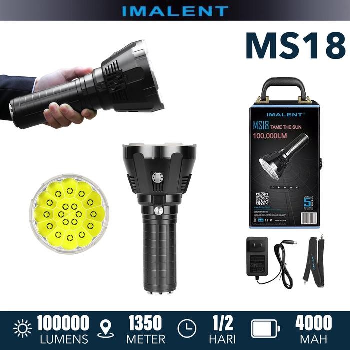 PROMO IMALENT MS18 100000 Lumens Flashlight
