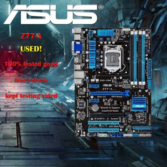 Z77-A Desktop Motherboard Z77 Socket LGA 1155 i3 i5 i7 DDR3 32G ATX
