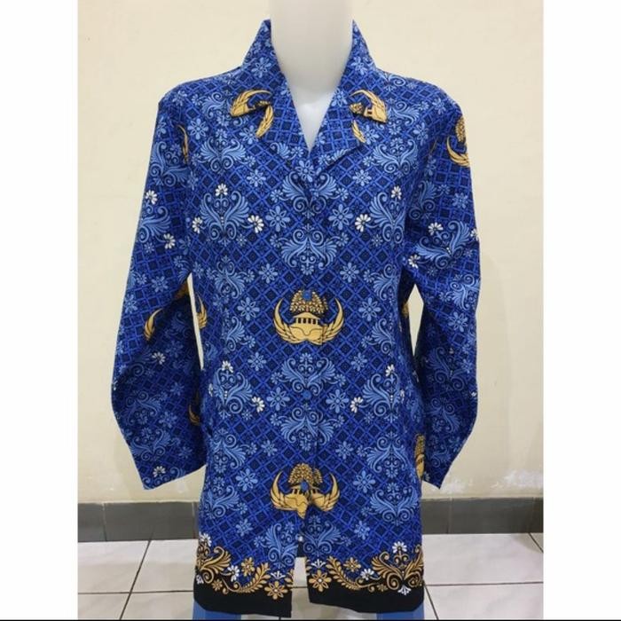 ASLI Sutra Putih-Seragam Batik PNS Wanita KORPRI-Badan Full Furing READY STOCK