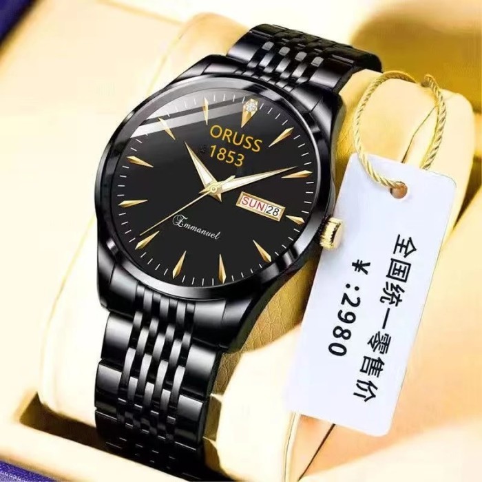 ORUSS Original Swiss Luxury Stainless Steel Waterproof Watch Men's