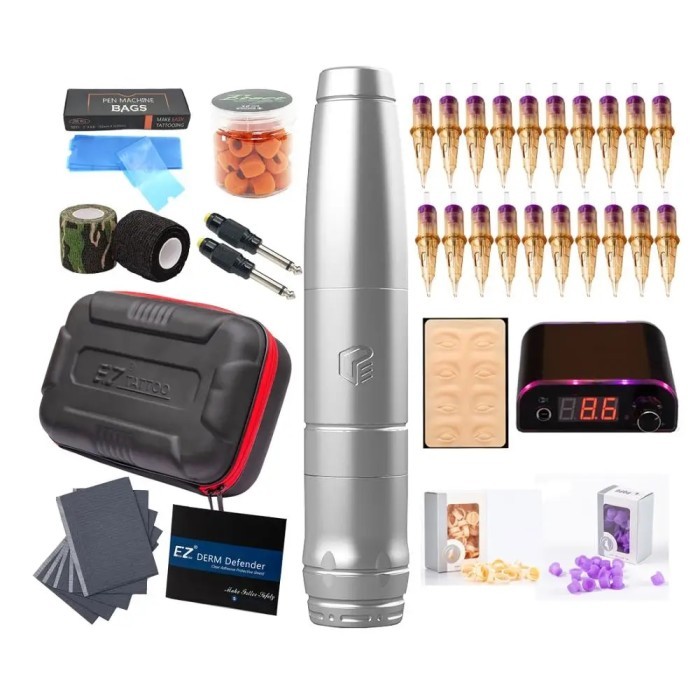 EZ Defender 2-in-1 Rotary Tattoo Machine Pen EZ V Select Cartridge