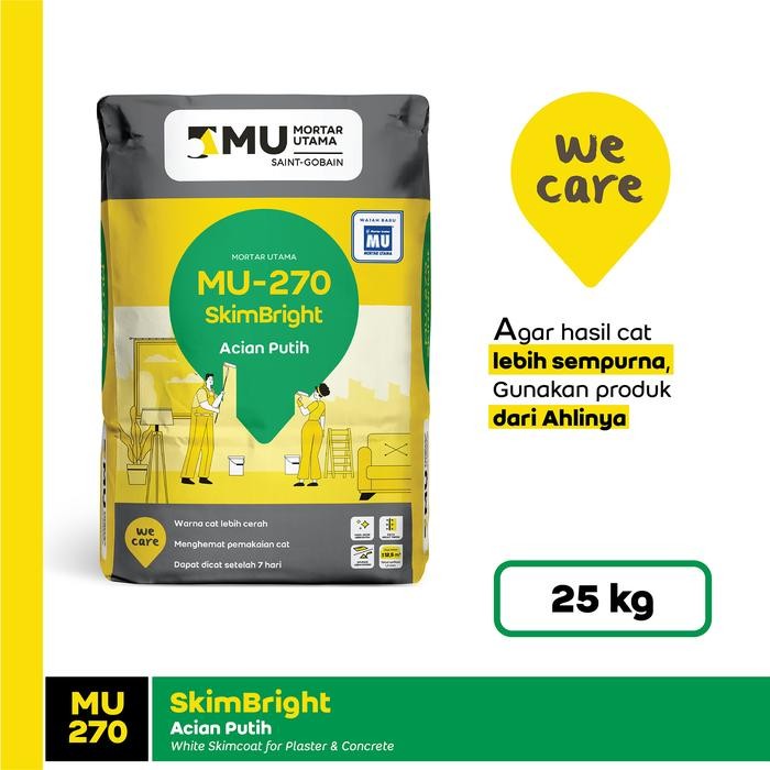 Fixco- Mortar Utama MU-270 SkimBright Acian Putih 25Kg