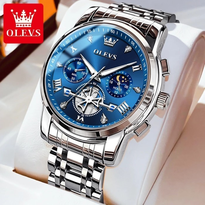 Luxury Brand OLEVS Quartz Watch for Men Waterpoof Chronograph Men's