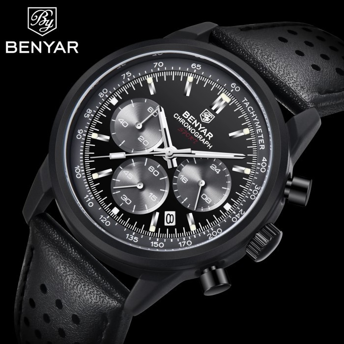 Benyar 2022 Top Design Men's Sports Quartz Watch Vintage Fashion 42mm
