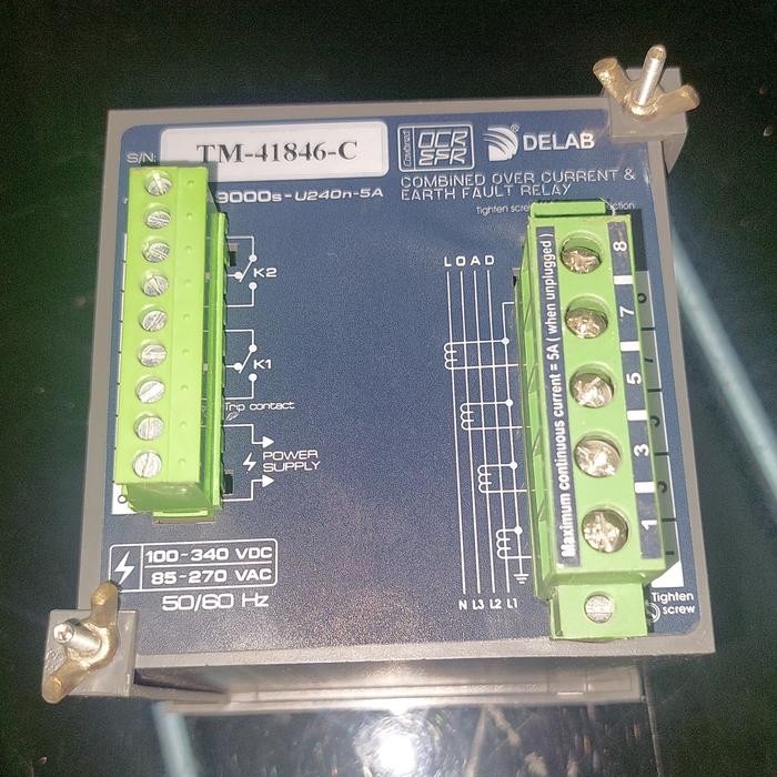 DELAB TM-9000S COMBINED OVER CURRENT & EART FAULT RELAY TERLARIS