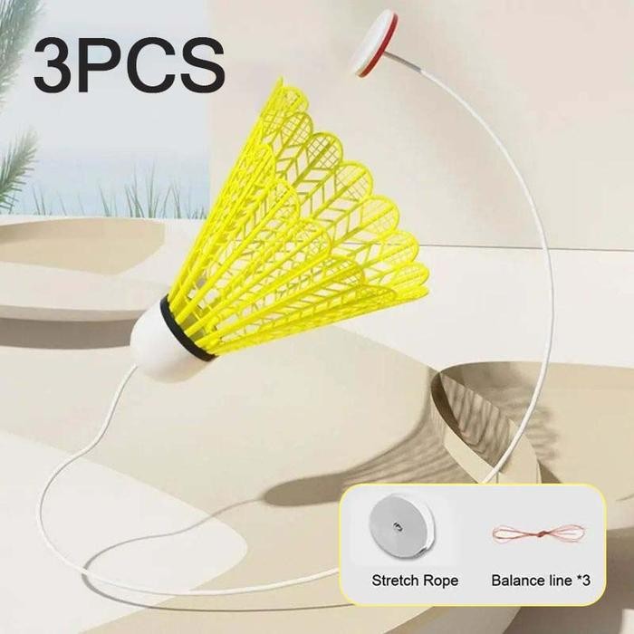 3 pcs latihan badminton badminton trainer set indoor badminton trainer rebound latihan badminton