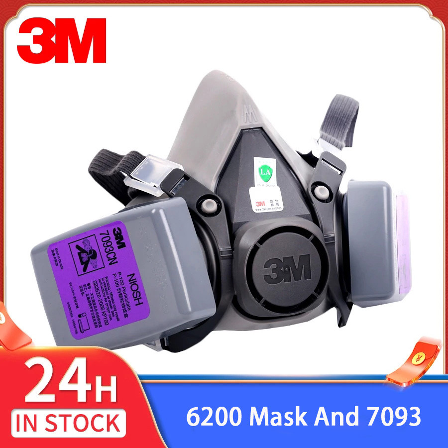 3M6200 Reusable Dust Mask 7093 Electrostatic Filter Cotton Box Smog Coal Mine Polishing Industrial