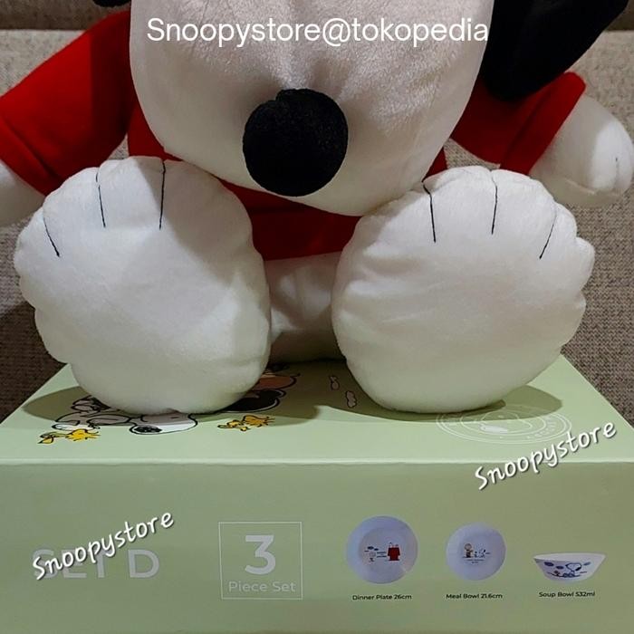 Peanuts Snoopy Pyrex Lkglass 3Pcs Set