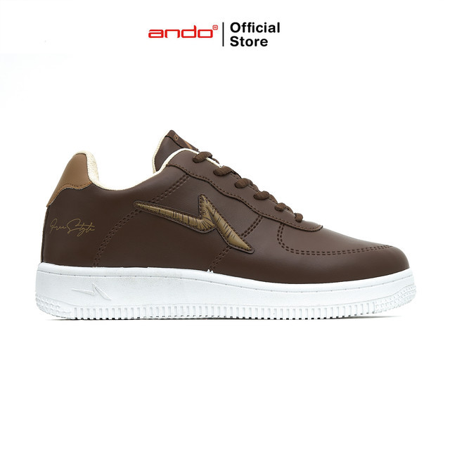 Ando Official Sepatu Sneakers Curtiz Duo Pria Dewasa - Coklat/Coklat Muda