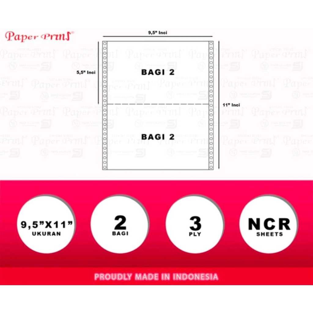 

kertas continuous form 3ply 9.5x11 bagi2 kertas rangkap 3ply