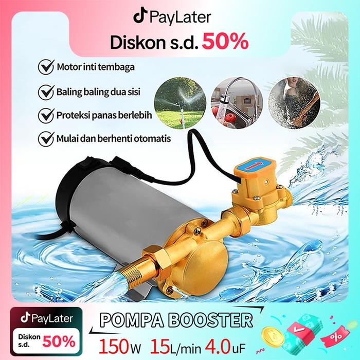 Pompa Pendorong 150 Watt Mesin Pompa Otomatis / Booster Air Pendorong Otomatis/Rumah Tangga Otomatis