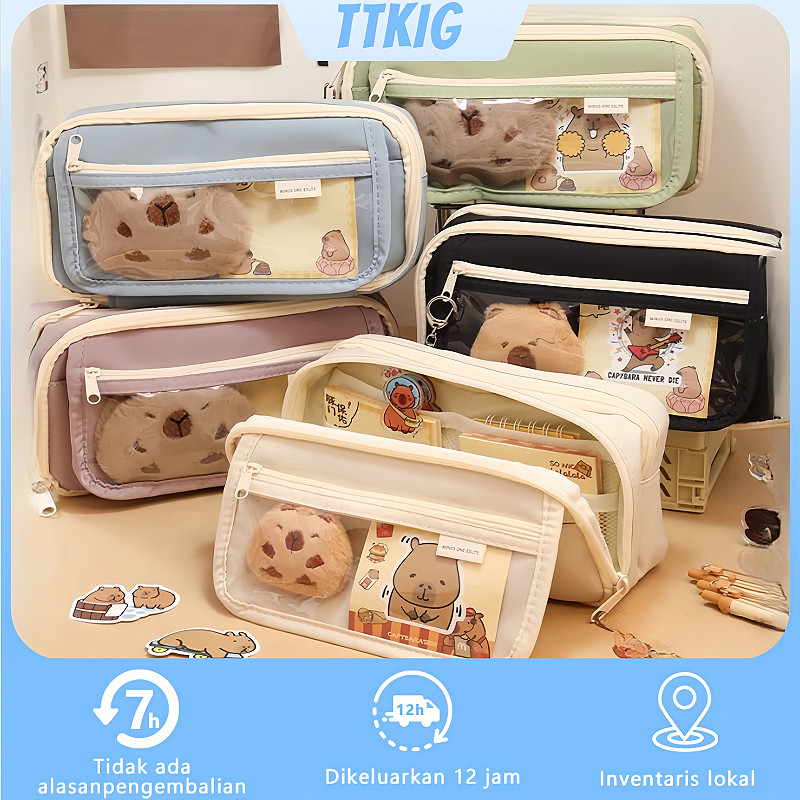 

Cute Fabric Pencil Case / Kotak Pencil-Case / Kotak Pensil 9 Lapis Penyimpanan Alat Tulis Siswa /