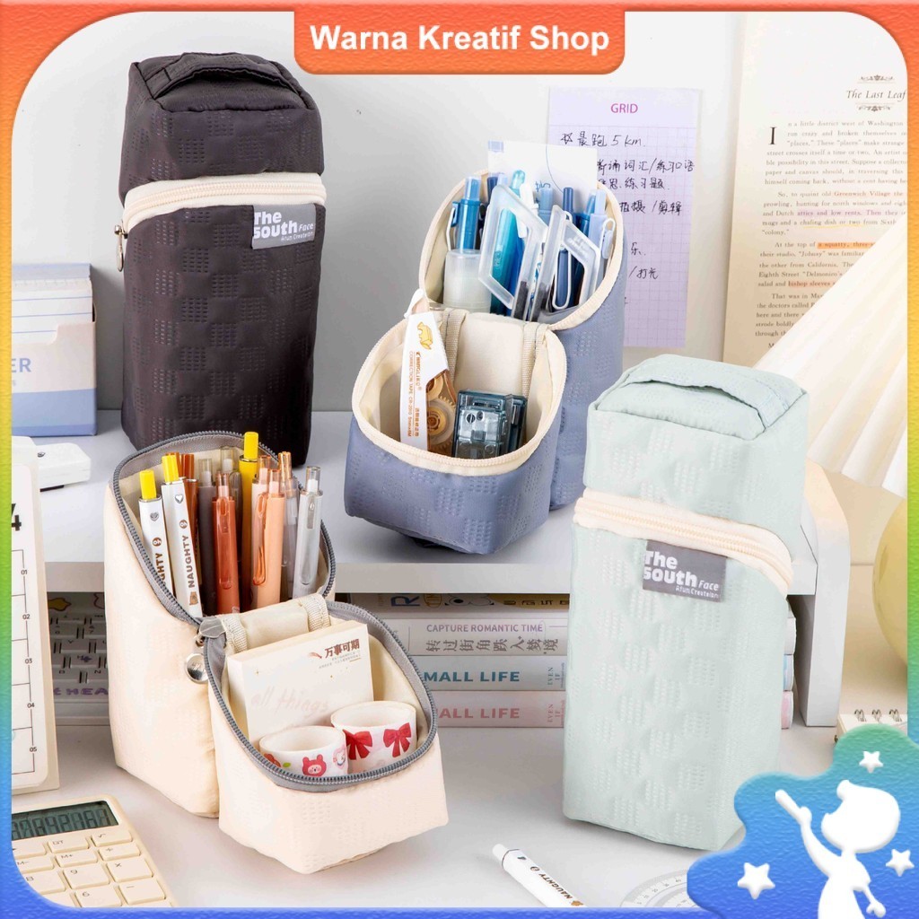 

Penyimpanan Besar Tas Pensil Berdiri 2025, Tas Alat Tulis Lipat, Tas Pensil Sekolah SD/SMP/SMA, Tas