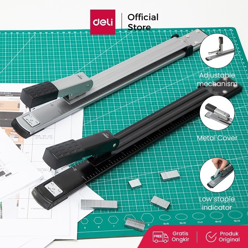 

BobomartX Deli Stapler panjang untuk jangakauan lebih 25sheet E0334
