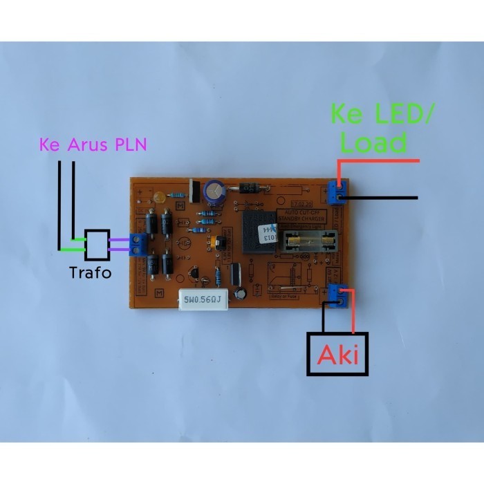 PREMIUM Happy Modul Kit Lampu Emergency Charger Aki Otomatis Automatic Cas Darurat