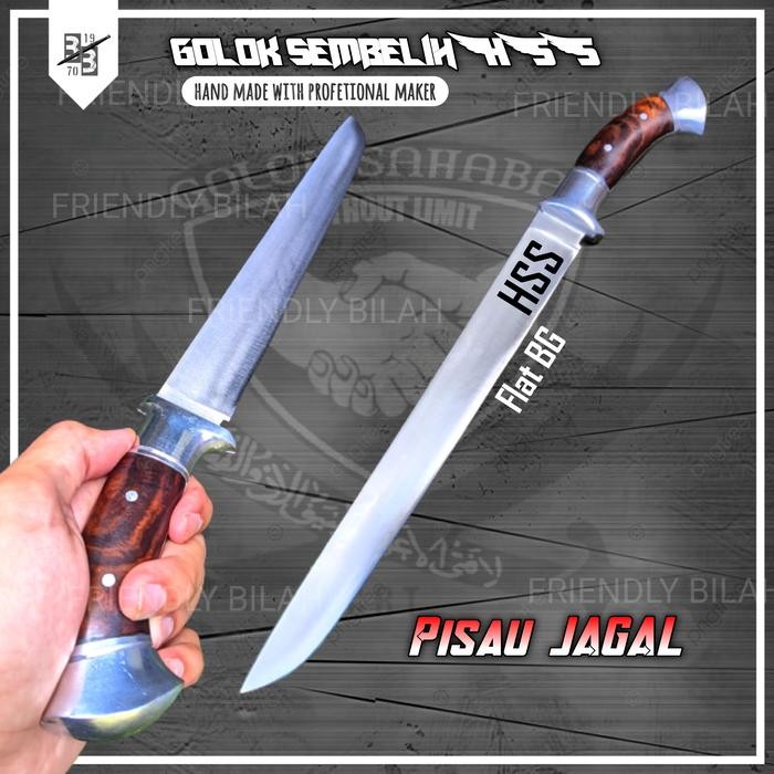 PREMIUM Golok pisau sembelih baja HSS per bearing super tajam siap pakai murah