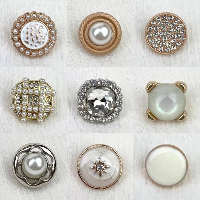 PREMIUM Kancing Kecil 10-15mm Cantik Mewah Unik Kemeja Kancing baju bayi Mix 2