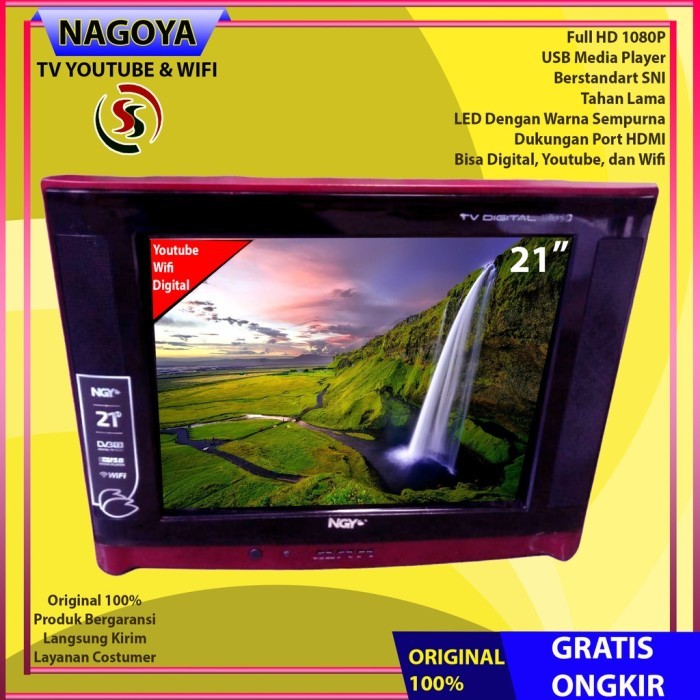 TV DIGITAL YOUTUBE DAN WIFI TV TABUNG CRT DIGITAL 21 INCH NAGOYA