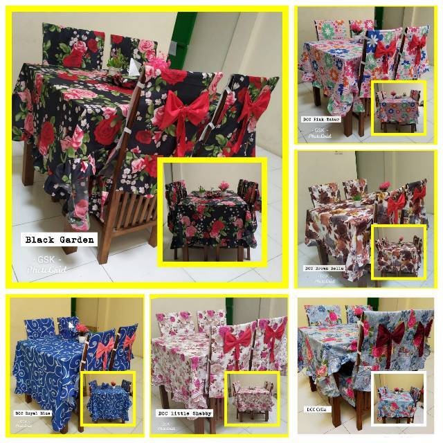 SET SARUNG KURSI MAKAN / COVER KURSI SET