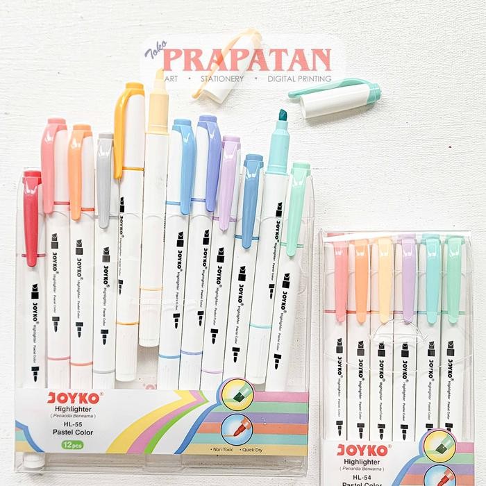 

Ready JT Spidol Highlighter Marker Pastel Color Joyko 12 warna HL-55
