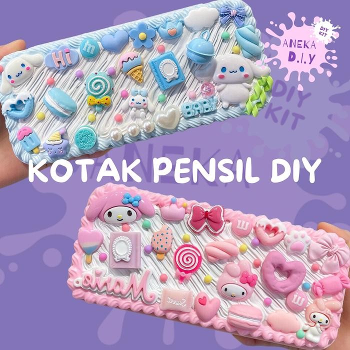 

Ready JT Kit Kotak Pensil DIY / DIY Deco Cream Kit / DIY Pencilcase / DIY Kotak