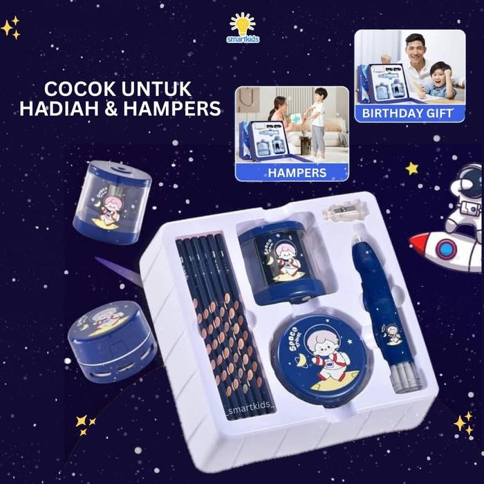 

Ready JT Stationary Elektrik Otomatis Set Alat Tulis Electric Rautan Penghapus Vacuum Pembersih Debu
