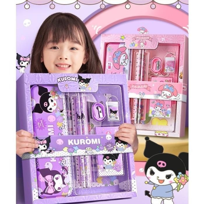 

Gilang_Store PAKET STUDY SET SET ALAT TULIS MOTIF KUROMI CINAMOROLL MELODY 8026 //Stationery Untuk
