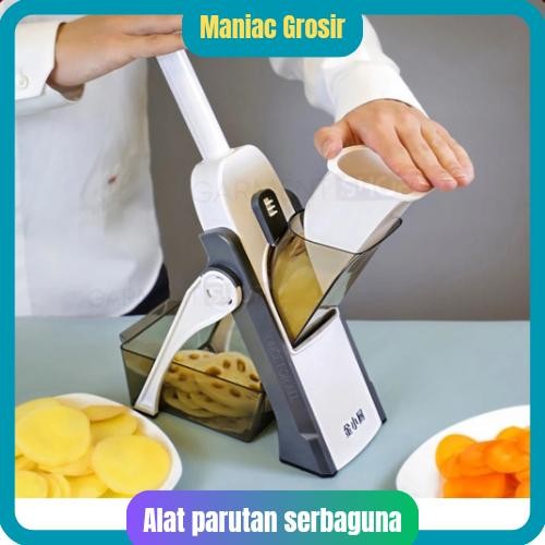 Alat parut parutan pemotong kentang wortel keripik sayuran otomatis