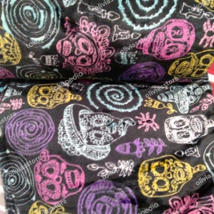 selimut brasel motif tengkorak skull