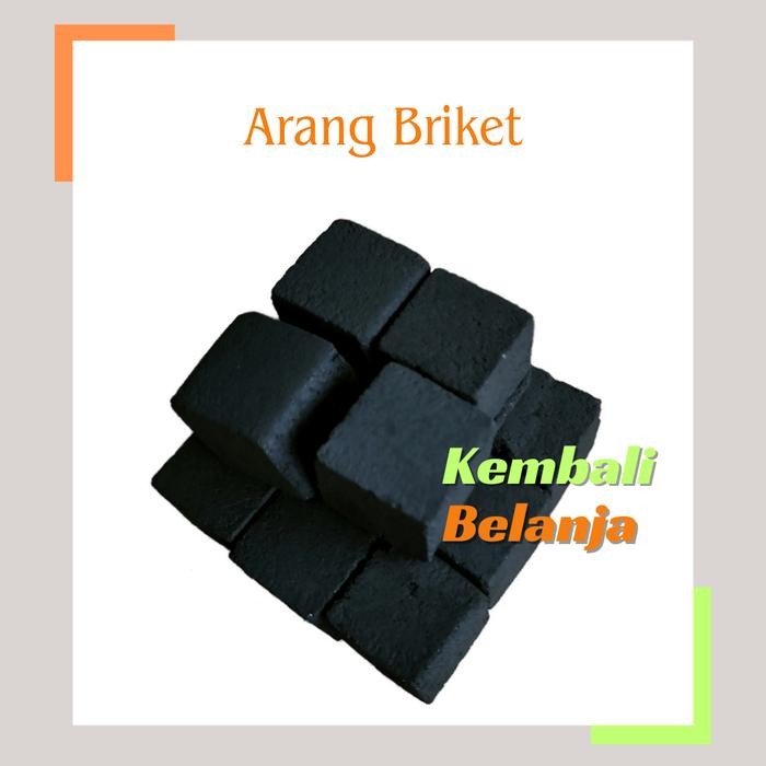 Arang Briket Kotak 1 Kg/ Arang Kotak Kubus/Areng Batok Kelapa/ Arang